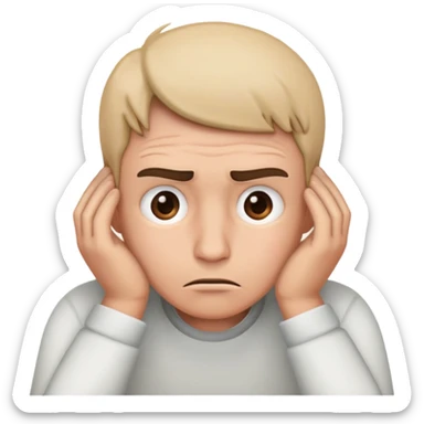 annoyed head sign sticker