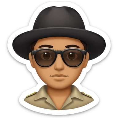 Mexican with dark shades sticker