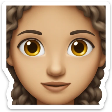 petite fllle brune aux yeux bleus sticker