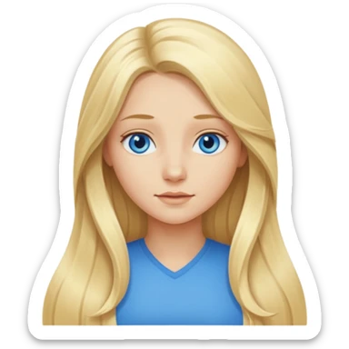 Long hair blonde girl sticker