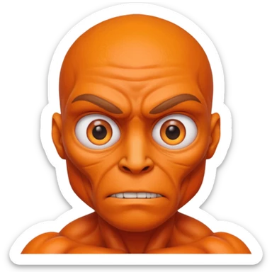 orange mutant human sticker