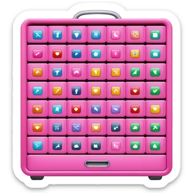 pink app drawer  sticker