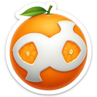 Juicy orange sticker
