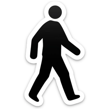 Pedestrian Crossing Sign sticker