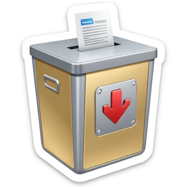 Caja de votos moderna  sticker