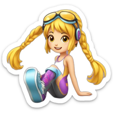 Roller girl cup 1st sticker