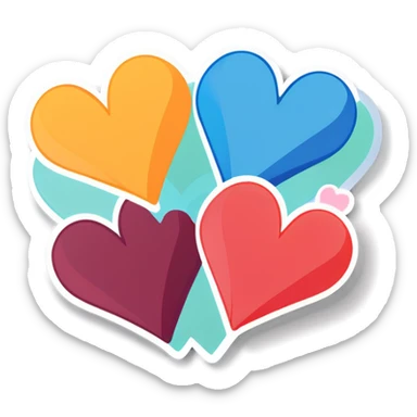 Hearts sticker