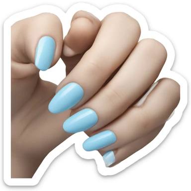 Nails light blue sticker