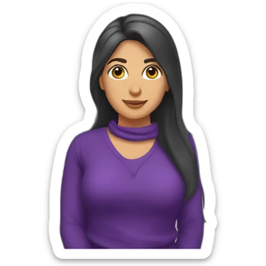 Armenian women in purple clothing in the bus station sticker