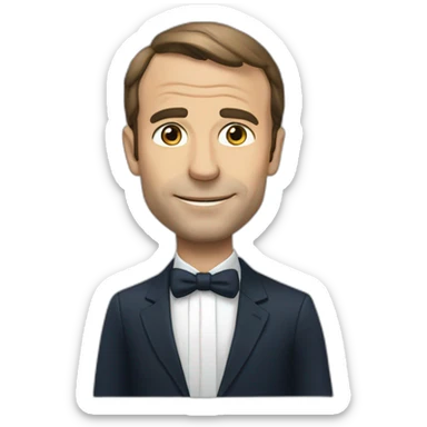 Macron qui met un but  sticker