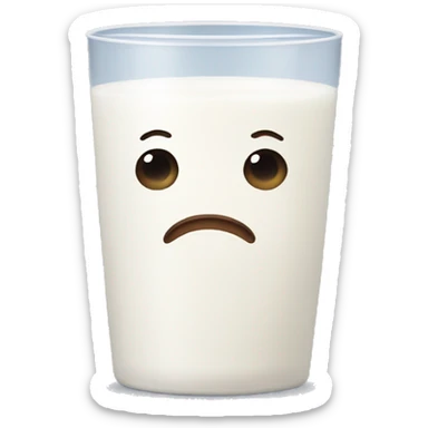 Milk on face sticker