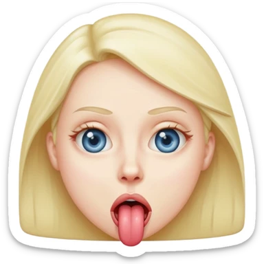 Sticking tongue out with eyes rolling  sticker