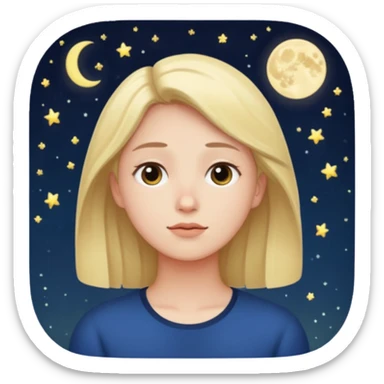 person watching night sky sticker