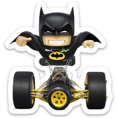 Radio Controlled 69 Nova Batman’s favorite, shaped like a top fuel Dragster with exposed suspension  sticker