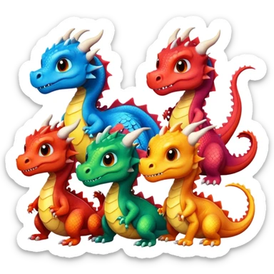 cute dragons sticker