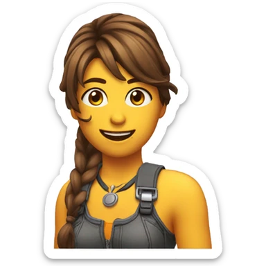 Chica Peliroja jugando videojuego  sticker