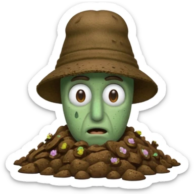 Squidward and poop sticker