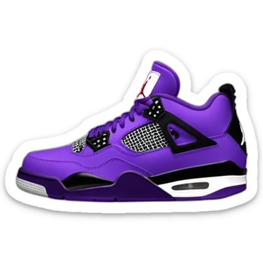 air jordan 4 dark purple sticker
