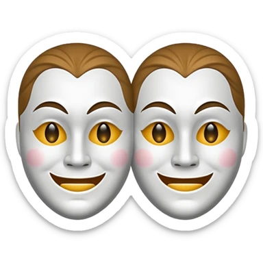 two drama masks sticker