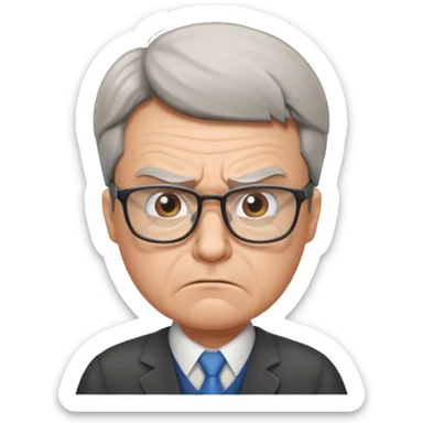 an angry teacher sticker