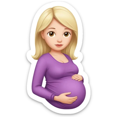 heavily pregnant woman sticker