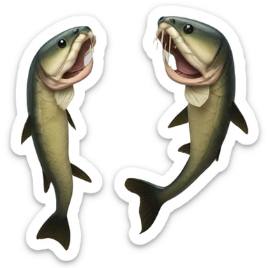 snakehead eating the head on the opposite side sticker