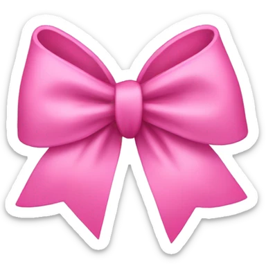 Pink bow sticker