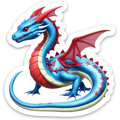 Salamence-Lapras-Salandit-Gyarados-Dratini-Flygon-Dragonair-fusion-hybrid-creature  sticker