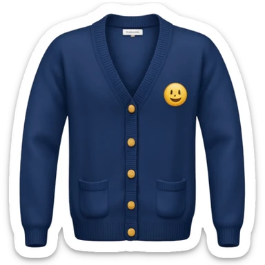 navy simple cardigan without emoji  sticker