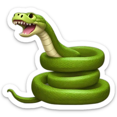 big snake with computer sticker