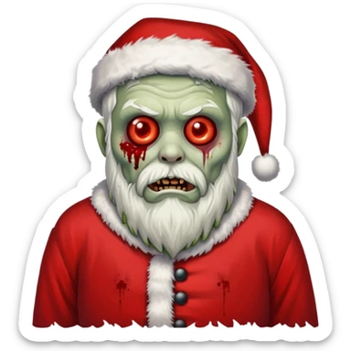 santa clause zombie sticker