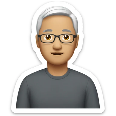 Asian short hair 50 yrs old  sticker