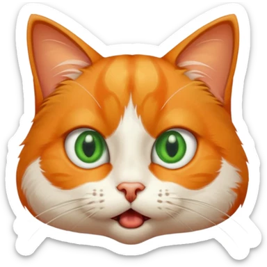 A shocked cat  sticker