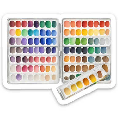 watercolor paint set sticker