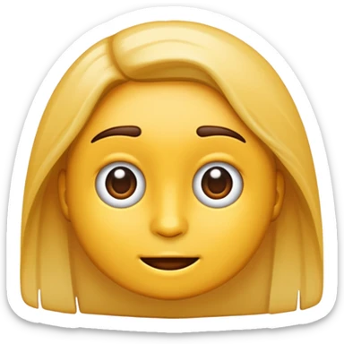 Criar um emoji com paralisia facial do lado direito sticker