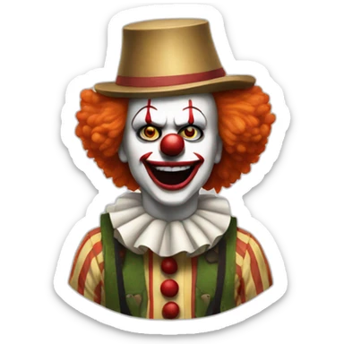 It clown movie sticker