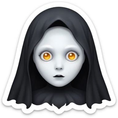 Gothic style ghost sticker