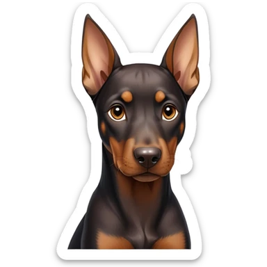cinematic-noble-doberman puppy-portrait-emoji,-poised-and-regal,-with-a-strong,-athletic-build-and-a-lustrous,-well-groomed-black and tan fur,-deep-set-soulful-brown-eyes,-simplified-yet-sharp-and-sophisticated-features,-highly-detailed, sticker