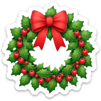christmas wreath sticker