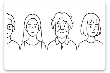 Create avatars in a similar style but with different variations, outline avatar sticker