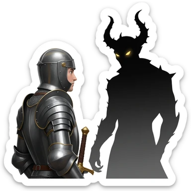 Good vs evil sticker