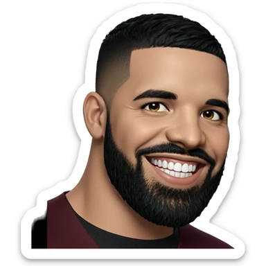 smiling boy with black hair sticker