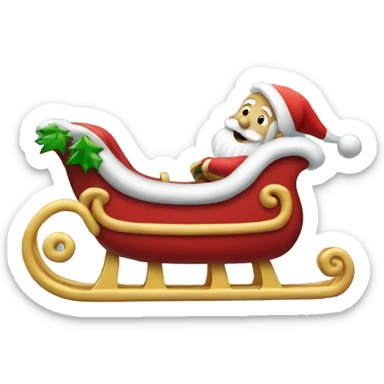 Santa Claus Sled sticker