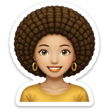 une image d'une fille métisse afro japonaise très belle de 20 ans réaliste sticker