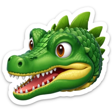Hazme un avión con cabeza de cocodrilo sticker