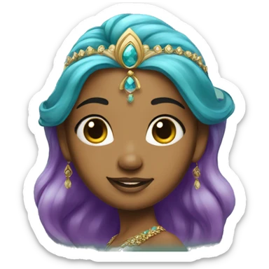Indian princess mermaid sticker