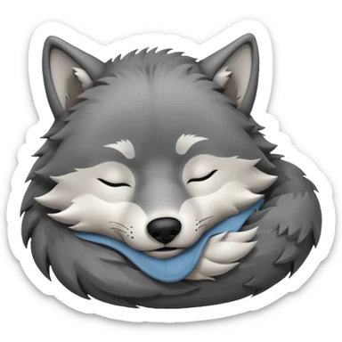 Wolf schläft sticker