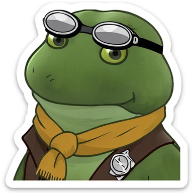 bufo the airplane pilot from the 50s sticker