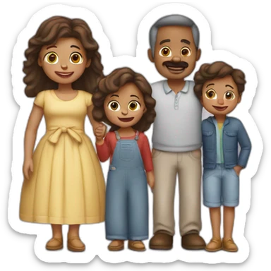 famille, papa, maman, garcon sticker