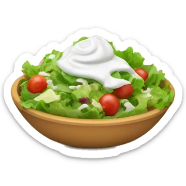 Salad with ranch sticker